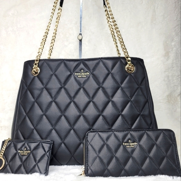 NWT Kate Spade New York 3 PCS Set Shoulder Bag Purse Designer Handbag Tote ++ - Picture 1 of 13
